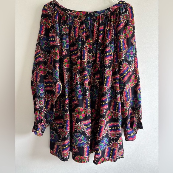 Sorrel vintage blouse with geometric colorful print size 22 - Picture 6 of 11